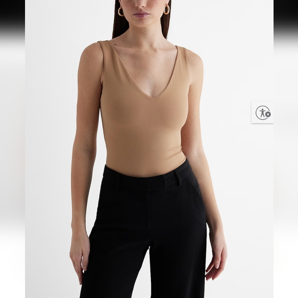 Express Body Contour Pecan Bodysuit Size XL